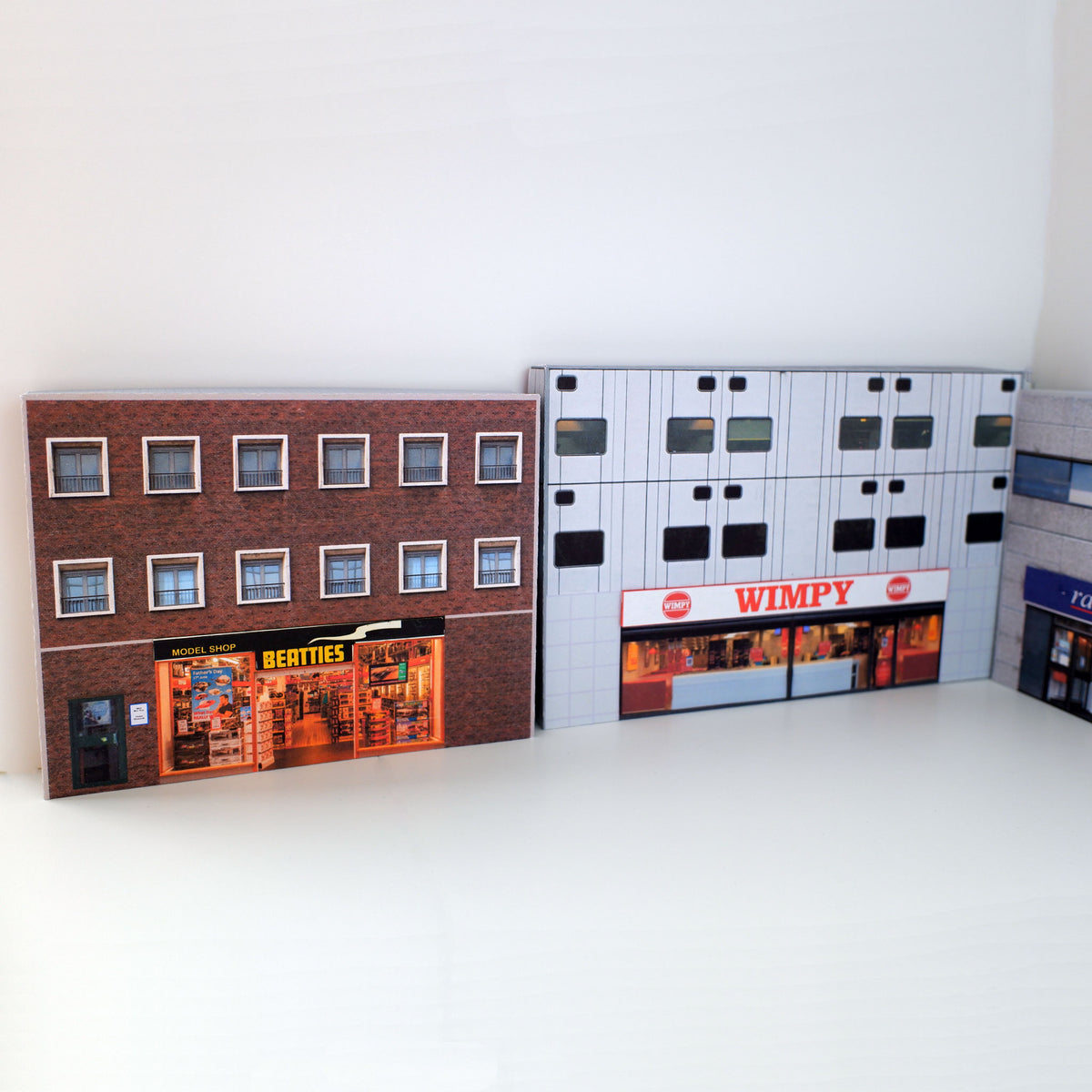 Low Relief HO Scale Buildings & Shops 1980/90's - Scale Model Buildings