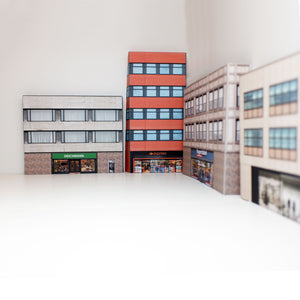 Low relief Z gauge Euro shops and buildings