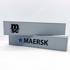 OO Gauge Shipping Containers 2 x 40ft 1/76 Scale Model Railway Accessories Scenery