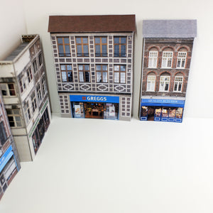HO Scale shops and buildings in low relief