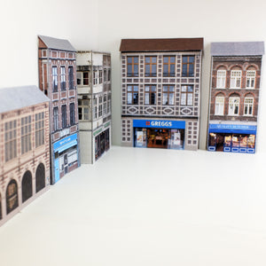 HO Scale shops and buildings in low relief