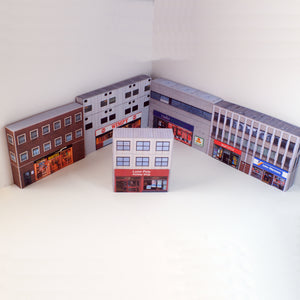 low relief HO Gauge buildings for city scenes