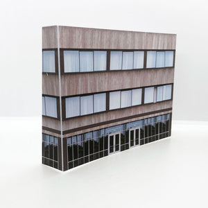low relief n gauge building and modern offices