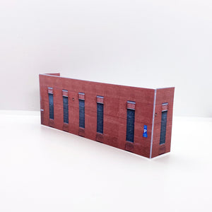 card low relief model railway industrial building