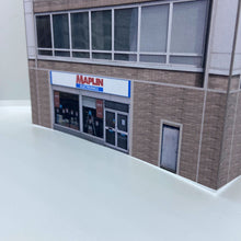 Load image into Gallery viewer, Low relief OO gauge building with retro electronics shop