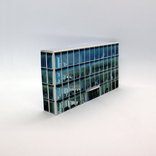 Modern low relief office building in N scale