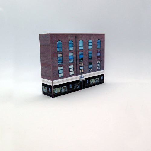 Low relief N scale retail shop