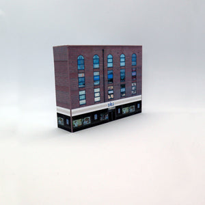 Low relief N scale retail shop