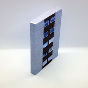 Printable 1:148 Card N Gauge Model Railway Building Residential Flats (LR-R-003)