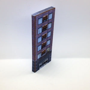 Printable 1:148 Card N Gauge Model Railway Building Residential  Flats (LR-R-007)