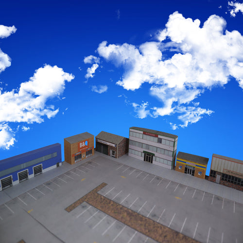 Modern N gauge industrial buildings