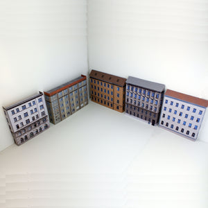 5 European style model railway buildings