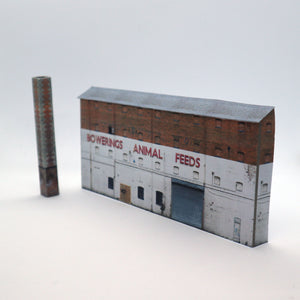 N gauge warehouse with chimney