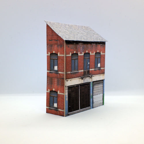 Low relief N gauge derelict building
