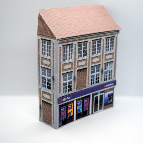 low relief OO gauge bank building