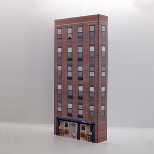 Low relief oo gauge high rise apartment building