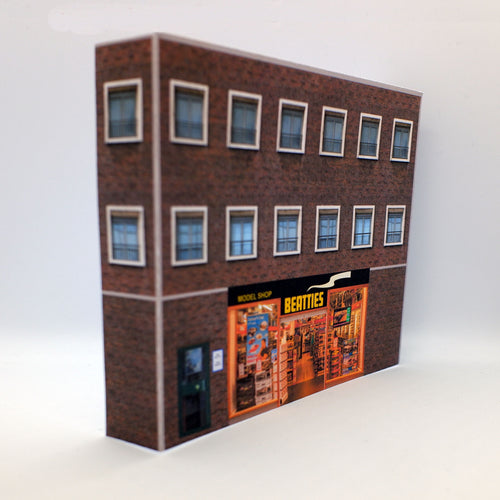 low relief OO gauge model shop