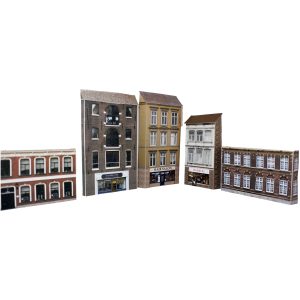 low relief models of buildings for railway models