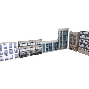 model railway low relief buildings