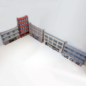 european model railway buildings in low relief