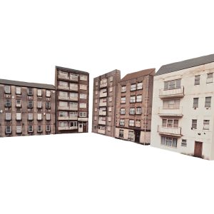 low relief model railway residential buildings