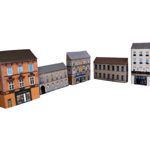 model railway buildings for low relief scenes