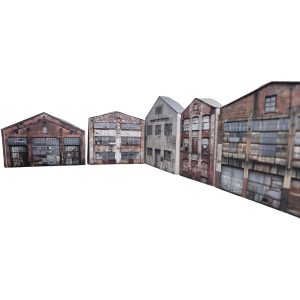 industrial model railway buildings in low relief