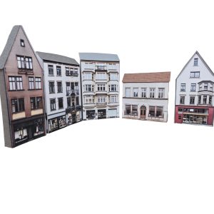 low relief german style model railway buildings