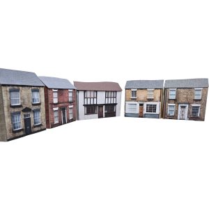 model railway low relief houses