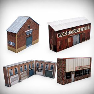 model railway industrial buildings and warehouses