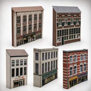 model railway buildings and shops