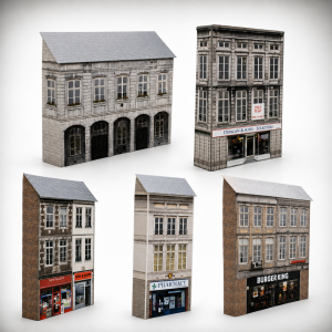 british high street shops for a model railway layouts