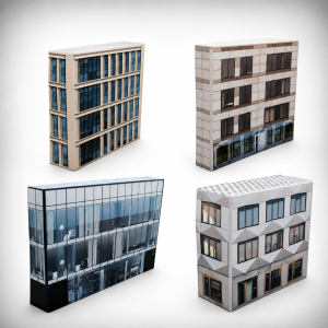 model railway office blocks