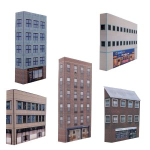 commercial high rise buildings for model railways